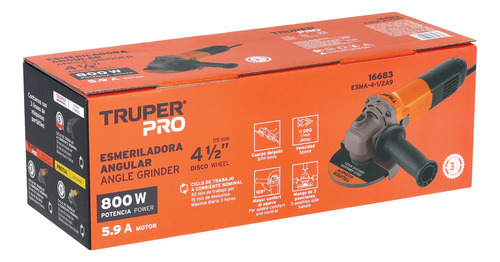 Set De Esmeriladora Angular 800w Con Soporte Y Discos