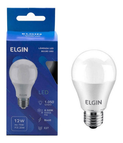 Kit Com 10 Lampadas Bulbo Led A60 12w Bivolt 6500k