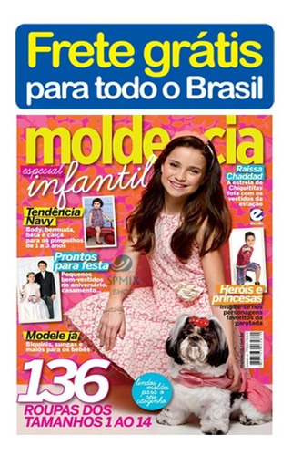 Revistas Moda Infantil Molde Cia Corte Costura Frete Grátis