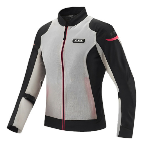 Casaca Ls2 Para Mujer Airy Gris Rosado: