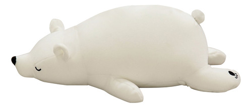 Almohada De Peluche Con Forma De Oso Polar, 35 Cm, Color Bla