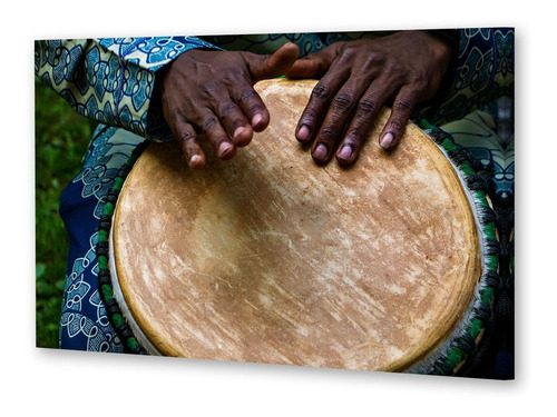 Cuadro 40x60cm Africa Tambores Negros Cultura Musica P2