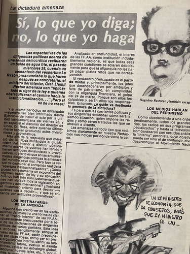 Línea 26 Agosto 1982 Pepe Rosa Revisionismo Histórico (Usado)