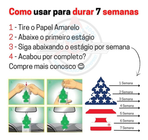 Imagem 4 de 7 de Kit 10 Odorizador Automotivo Little Trees Aromatizante Eua