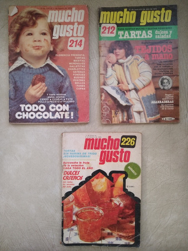 Lote 3 Revistas Mucho Gusto, N* 212, 214 Y 226. Años 79 Y 80