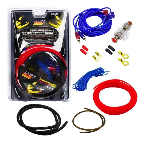 Kit Cables Instalación De Amplificador Y Subwoofer + Fusible