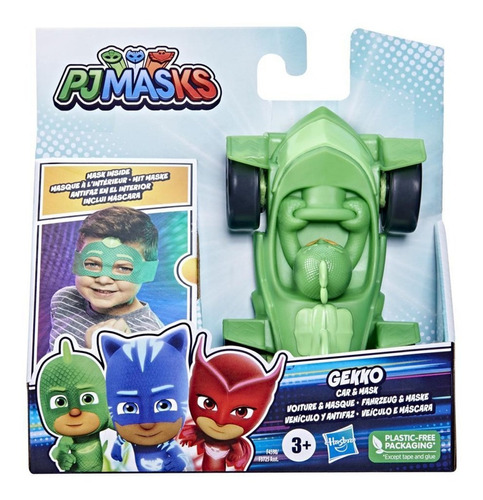 Mascara Antifaz + Figura Hasbro Pj Masks Heroes Gekko Febo