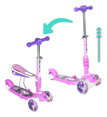 Monopatin Caminador Con Luces Asiento 3 Ruedas Niveles Ni o