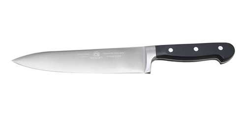 Cuchillo Acero Inoxidable 8 Pulgadas Profesional Vencort Color Negro