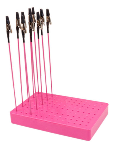 10x Pintor Soporte Base Set Modelado Rosa Y 10 Clips