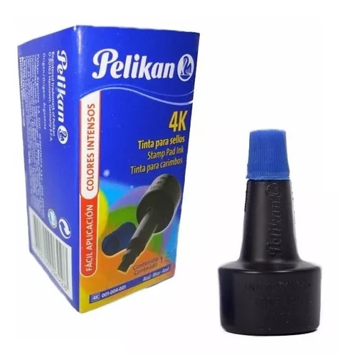 Tinta Para Sellos Pelikan 4k Frasco 28cc Original Caballito