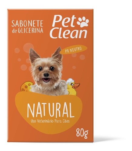 Sabonete Natural Pet Clean 80g Para Cães E Gatos