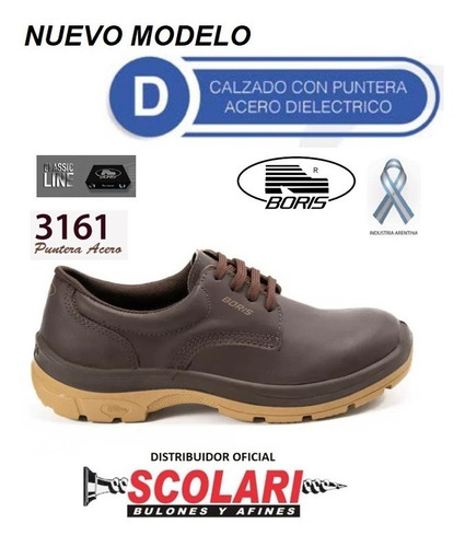 Zapato Boris 3161d Marron Acero Dielectrico Calzado Segurida