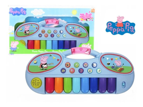 Imagen 1 de 3 de Piano Electrónico Infantil Peppa Pig Luces,sonidos,melodias