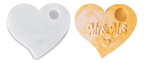 Molde De Corazón Para Velas De Silicona Moldes Antiadherente