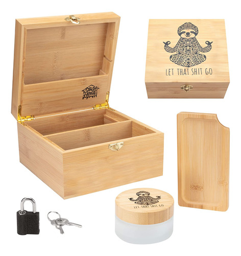 Set De Caja De Almacenamiento De Bambú Meditación De ...