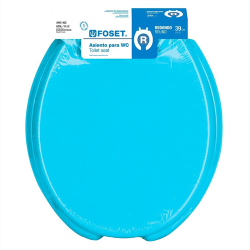 Imagen 2 de 2 de Asiento Para Wc, 40 Cm, Azul Foset 47034