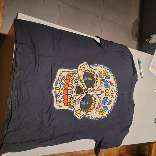 Remera Calavera Algodón Adulto - Dia De Los Muertos Mexico