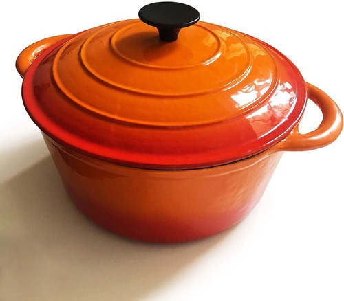 Round Dutch Oven Casserole Dish - Orange 10.2   A Round Ca