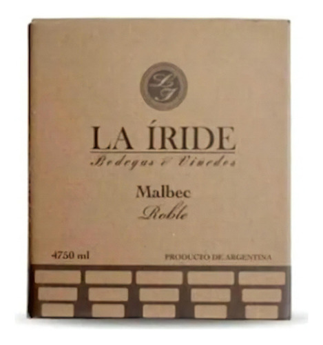 Bag In Box Malbec Roble Bodega La Iride  4750ml