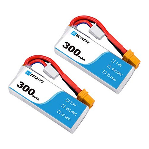 Batería Lipo Betafpv 2s 300mah 45c/90c 7.4v Xt30