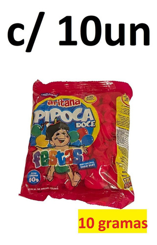 Fardo De Mini Pipoca Doce Com 10 Unidades De 10gr Aritana
