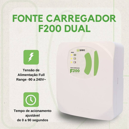 Kit Fechadura Eletroímã M60 Fonte F200 2 Botoeira Sem Fio