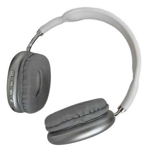 Auriculares inalámbricos Bluetooth P9 con micrófono blanco con cancelación de ruido