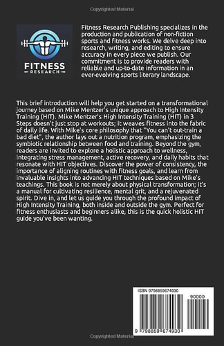 Mike Mentzer's High Intensity Training (hit) In 3 Steps, De Publishing, Southerland. Editorial Independently Published, Tapa Pasta Blanda, Edición 1 En Inglés, 2023