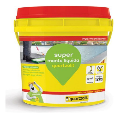 Super Manta Liquida 12kg Cinza Concreto Quartzolit