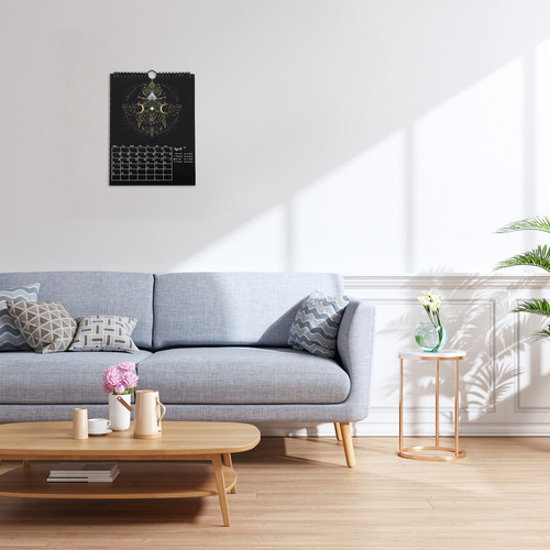 Js Colgante De Pared Ilustrado Con Calendario Lunar 2025 De