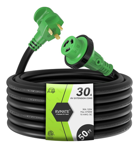 Cable De Extensión De Energía Bloqueable Rv De 30 Amp...