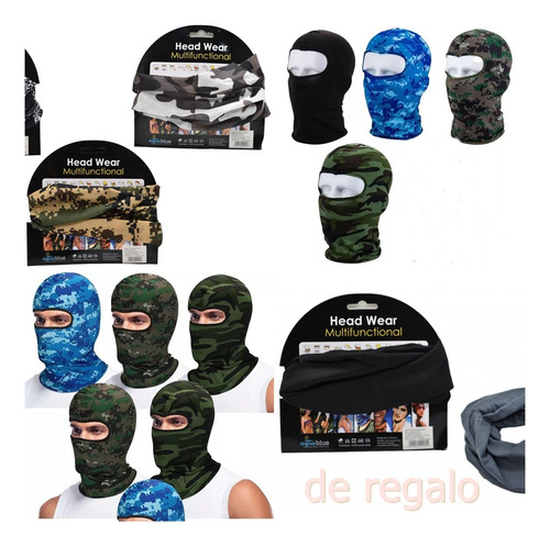 Balaclava  Militar Varios Modelos Camuflados .- Cimarron.uy