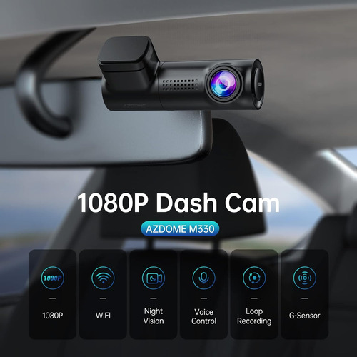 Azdome M330 1080p Fhd Dash Cam, Camas De Tablero Wifi Incorp