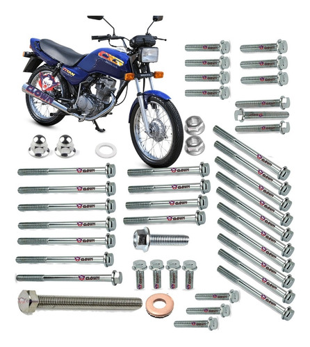 Clown Kit Parafusos Cromado Chave8 Motor Cg 125 Titan 99 A8c