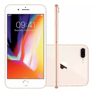 Apple iPhone 8 Plus 256 Gb Dourado 3 Gb Ram Tela 5,5 Vitrine