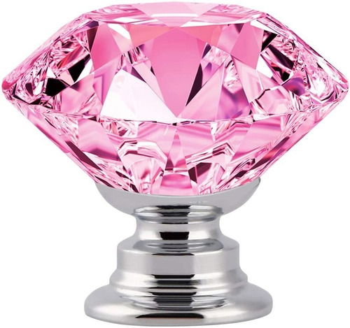 12 Tiradores Con Forma De Diamante Rosa (ver Medidas) 