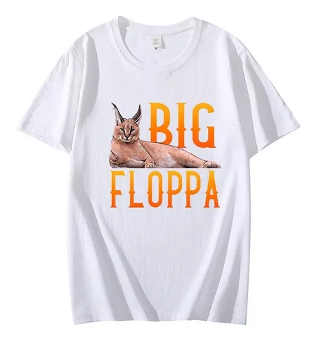 Camiseta Big Floppa Cat Caracal Meme Seu Purr Kitten Meow