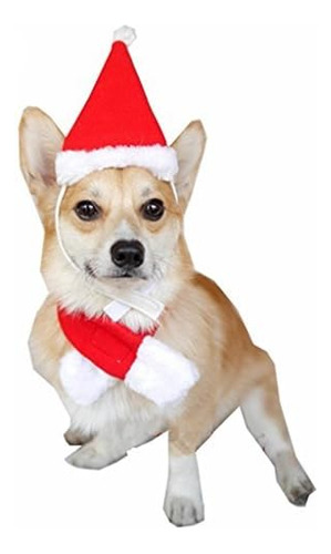 ® Perro Mascota Disfraz De Navidad Perro Santa Hat Sca...