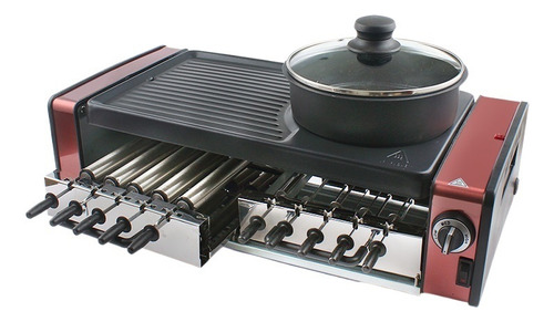 Plancha Eléctrica Multifunción For Pinchos, Olla Caliente,