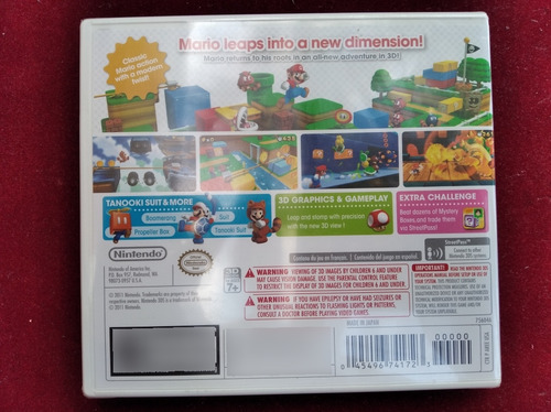 Super Mario 3d Land ( Nintendo 3ds Ds ) 1era Sellado 40v ^o^
