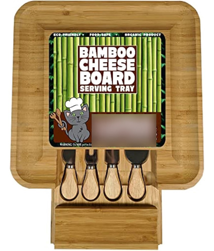 Juego De Tabla De Queso De Bambú Y Cuchillos,