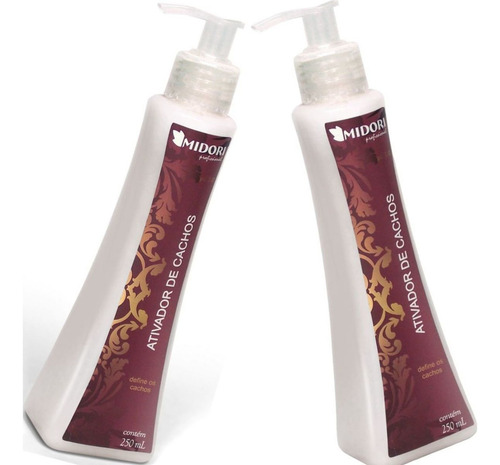 Kit 2 Ativador De Cachos Creme Sem Enxague 250ml Cada Midori