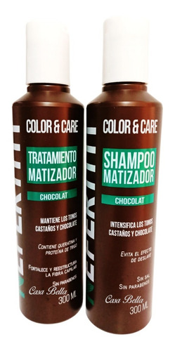 Kit Shampoo Y Tratamiento Matizador Chocolate Nefertiti 