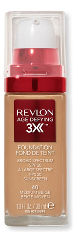  Revlon Age Defying Base De Maquillaje 3x Foundation 30 Ml Tono Medium beige