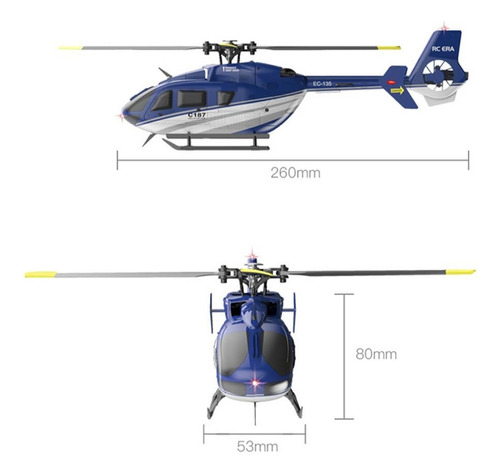 Helicóptero Rc C187 For Adultos 2.4g Rotor Sin Aileron
