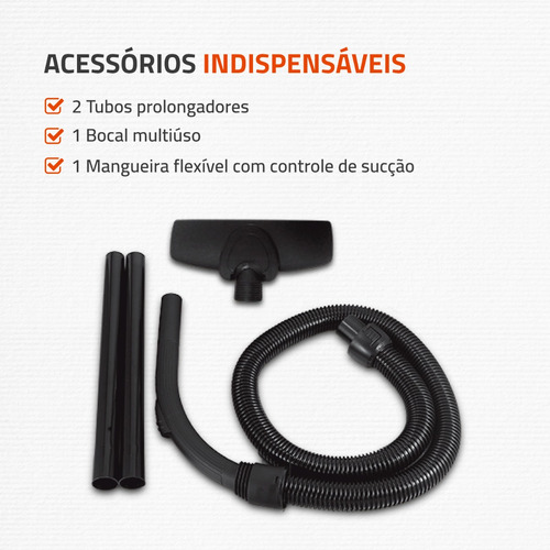 Aspirador De Pó Hepa Turbo 2000 Mondial Branco/laranja Ap-15 Branco