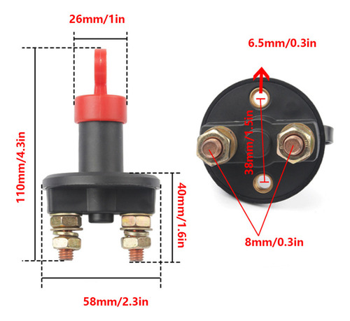 Aislador De Apagado Principal De Batería De 12 V/24 V Con Co