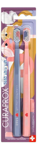 Cepillo de dientes Curaprox Cepillo dental DUO LOVE ultra suave pack x 2 unidades