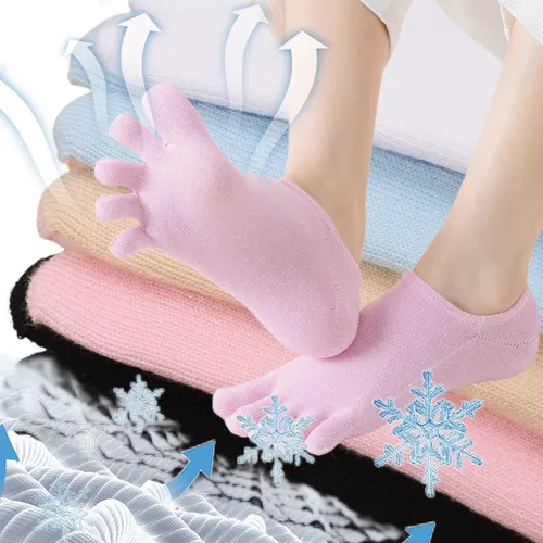 Calcetín Náutico De Cinco Dedos Para Mujer, Invisible, Fino